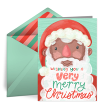 Beareded Santa Claus card image