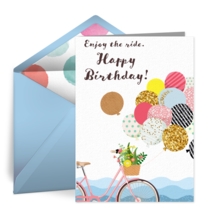 Bicycle Birthday card image