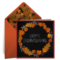 Thanksgiving Wreath card image