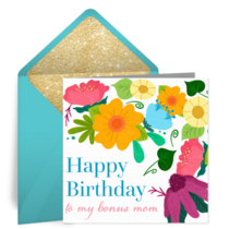 Bonus Mom Birthday card image