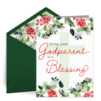 Godparent Blessing card image