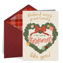 Grandparents Wreath card image