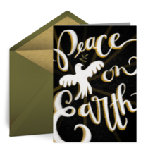 Peace On Earth Dove card image
