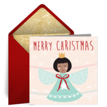 Christmas Angel Crown card image