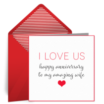 Anniversary Love Wife card image
