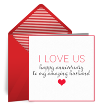 Anniversary Love Husband card image