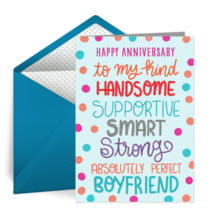 Boyfriend Anniversary card image