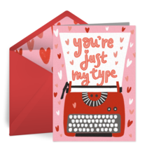 Typewriter Love card image