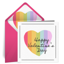 Rainbow Valentine card image