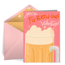 Beer Valentine card image