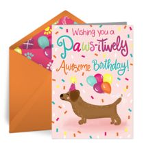 Dog Birthday card image