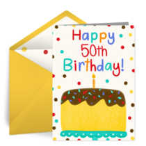 50th Birthday Cake card image