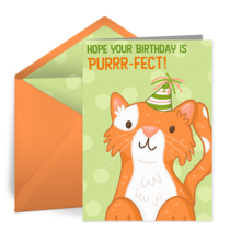 Cat Birthday card image