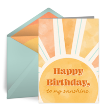 Birthday Sunshine card image