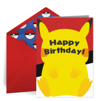 Yellow Critter Birthday card image