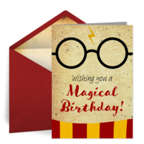 Wizard Birthday card image