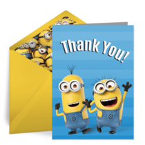 Minions Thank You card image