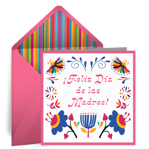 Rainbow Floral Madre card image
