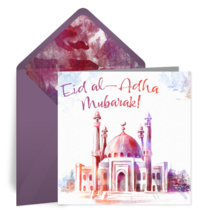 Watercolor Eid card image