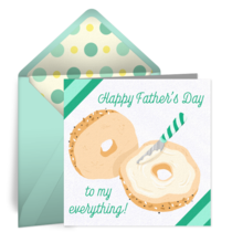Bagel Father's Day card image