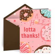 Donut Thank You card image