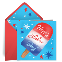 Labor Day Popsicle card image