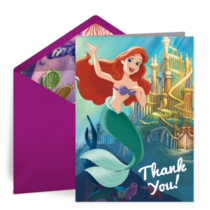 The Little Mermaid Thanks card image