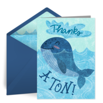 Thanks a Ton Whale card image