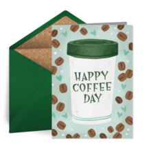 Happy Coffee Day Beans card image