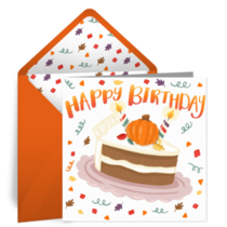 Pumpkin Cake Slice card image