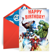 Avengers | Happy Birthday card image