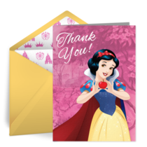 Snow White Birthday Thank You card image