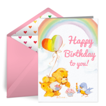 Care Bears | Happy Birthday card image