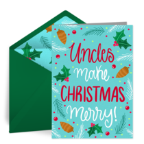 Uncle Christmas Merry  card image