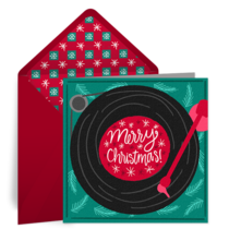 Christmas Record Player card image