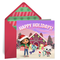 Gabby's Dollhouse | Happy Holidays card image