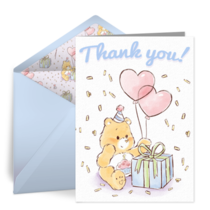 Care Bears | Birthday Thank You card image