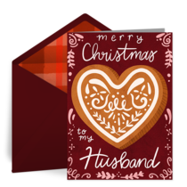 Heart Gingerbread Husband card image