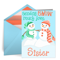 Snow Love Sister card image