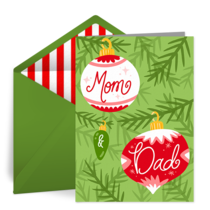 Mom & Dad Ornaments card image