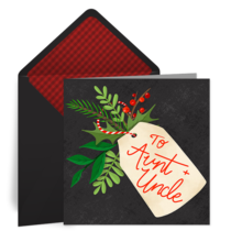 Aunt & Uncle Gift Tag card image