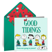 Peanuts | Good Tidings card image