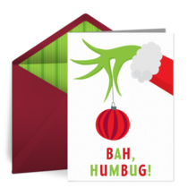Bah Humbug Christmas card image