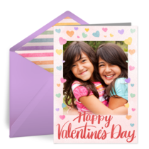 Pastel Hearts Photo card image