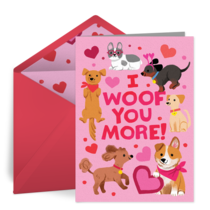 Dog Valentine's Day card image