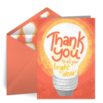 Thank You Bright Ideas card image