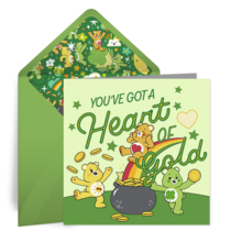 Care Bears | St. Patrick's Day card image