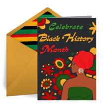 Black History Floral card image