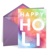 Holi Typography card image