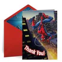 Spider-Man Birthday Thanks card image